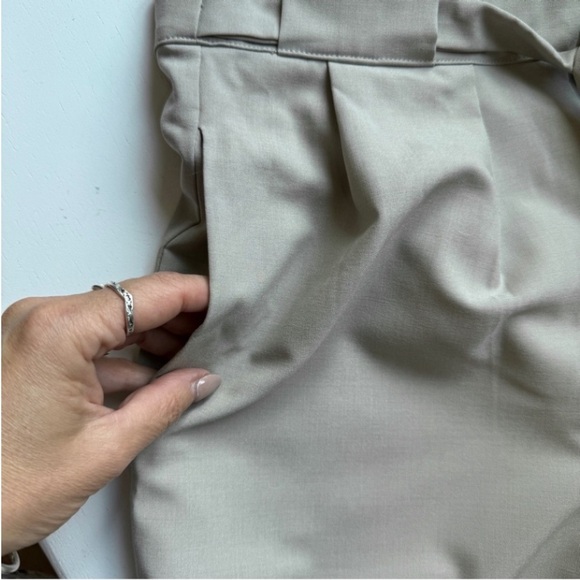 Anthropologie SAGE The Label Dress Pants Wide Leg S Belted Pockets High Waisted - Picture 7 of 14